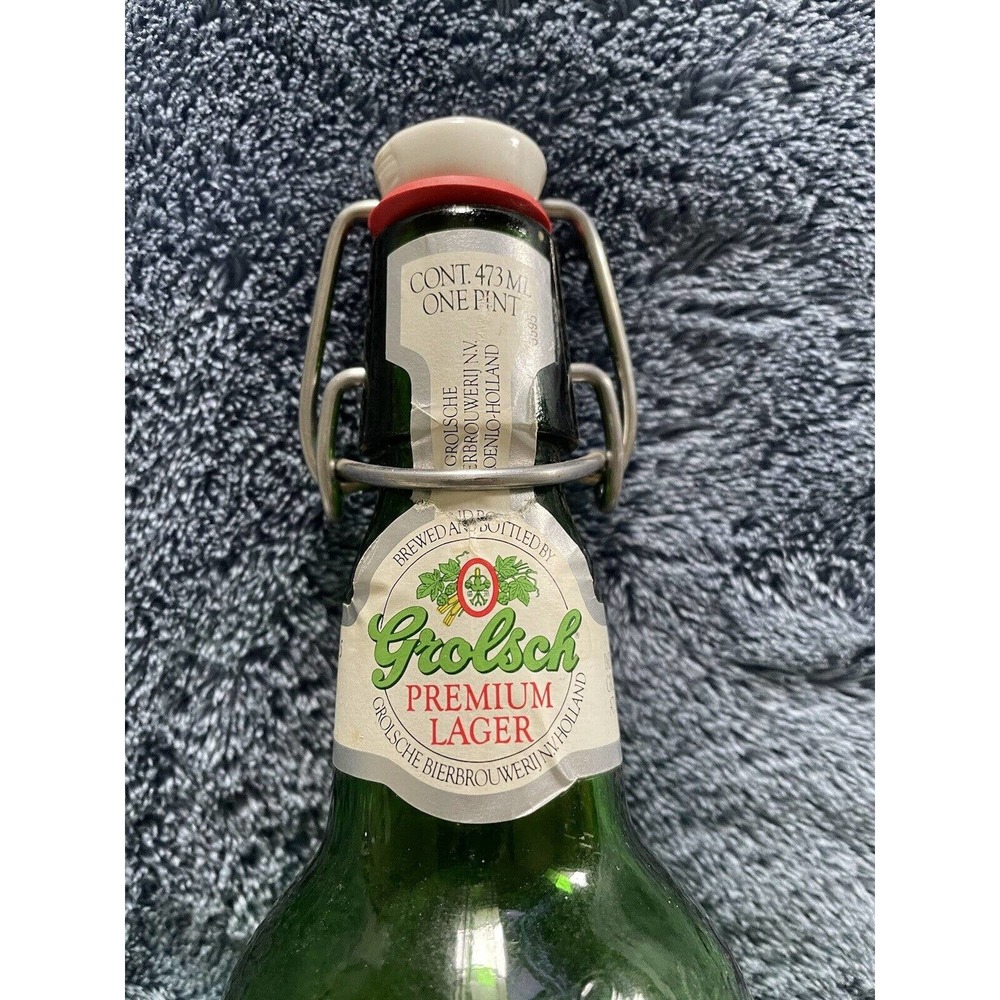 Empty‎ Bottle Grolsch Premium Larger Beer lPorcelain Swing Top Decor